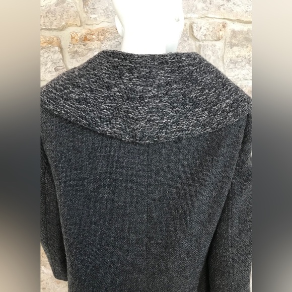 Wonderful Vintage 1960s Italian Wool Coat Jacket Textured Exaggerated Collar - Picture 15 of 15